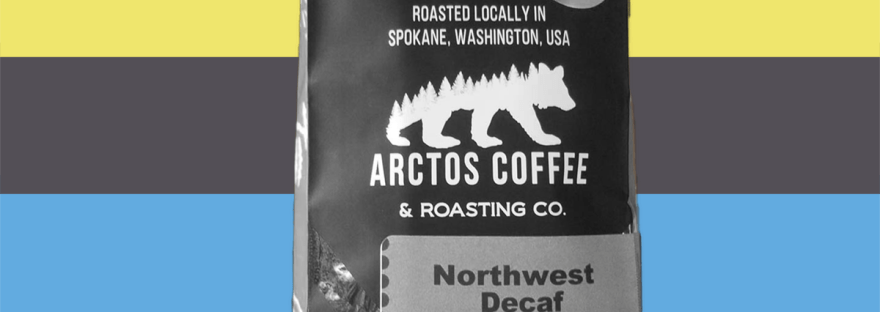 banner of arctos coffee's northwest decaf