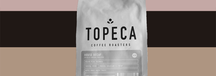 topeca coffee roasters house decaf banner